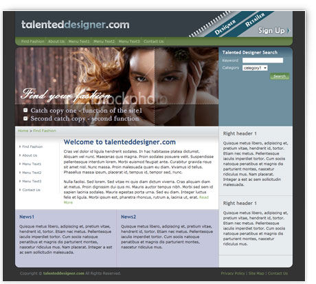 制作実績：Talented Designer ウェブデザインイメージ